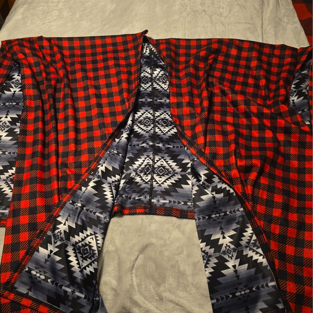 Womens Scarf Plaid Buffalo Check Red Black Oversized Blanket Wrap Shawl
